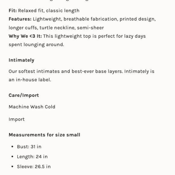 Intimately You and I Long Sleeve - Size Small in Rosie Pink - Picture 8 of 8